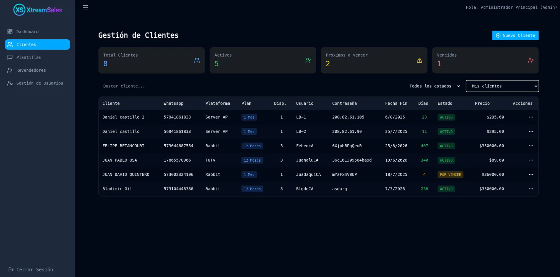 Sistema de Gestión de Control de Ventas - Captura de pantalla del proyecto